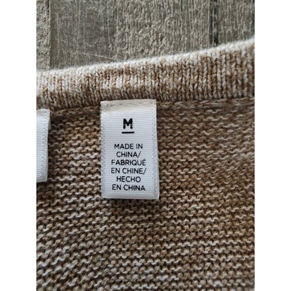 Rafaella Beige Sweater Womens Size Medium Button Detail 3/4 Sleeve - Picture 7 of 9